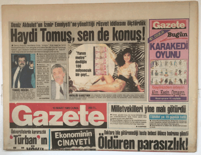 Gazete Gazetesi 10 Mart 1989 - Özal , ANAPı Bölmemek İçin Temkinli GZ5319 - 1