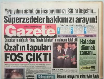 Gazete Gazetesi 12 Ocak 1989 Radyasyonlu Çay Mahkumları -GZ37850 - 1