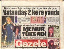 Gazete Gazetesi 13 Ekim 1988 - Avşar Kızının Gönlünde Başkası Var - Fatsalı Kadir, Hollywoodlu Clint'e Karşı GZ3434 - Gökçekoleksiyon