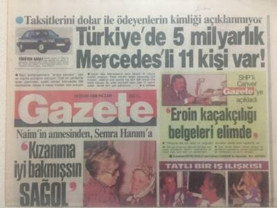 Gazete Gazetesi 16 Ekim 1988 - Eroin Kaçakçılığı Belgeleri Elimde GZ38170 - 1