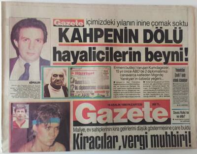 Gazete Gazetesi 19 Aralık 1988 - Kiracılar , Vergi Muhbiri ! , Tanjunun Formunu Hülya Çökertti GZ28260 - 1