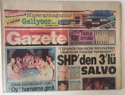 Gazete Gazetesi 23 Mart 1989 - Seçim Harcamaları Piyasayı Karıştırdı Altını Partiler Ayarttı GZ13724 - 1