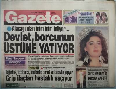 Gazete Gazetesi 24 Ocak 1989 Halk Uçaksavar Ateşiyle Uyandı Fenerbahçede Korkulu Gece -GZ37845 - 1