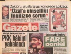 Gazete Gazetesi 26 Kasım 1988 - Barış Manço Kuzey Kutbu'na Gidiyor - Özal'a Cinselliği İngilizce Sorun GZ3345 - Gökçekoleksiyon