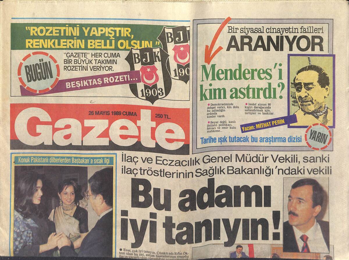 Gazete Gazetesi 26 Mayıs 1989 - Yasemin Evcim: Ben Naim'i Elimle Beslerim - Artist Havva Kopan Kucağında Çocuğuyla Ortada Kaldı GZ151357 - 1