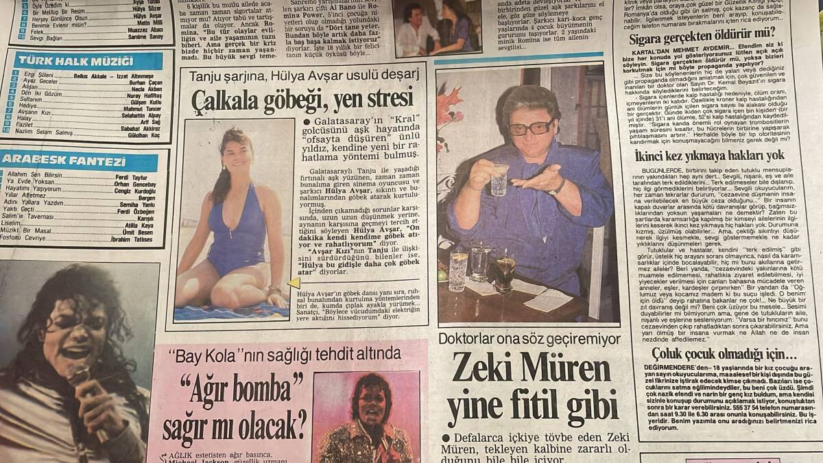 Gazete Gazetesi 26 Temmuz 1989 - Zeki Müren Yine Fitil - Tanju Şarjına, Hülya Avşar Usulü Deşarj GZ151352 - 2