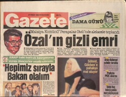 Gazete Gazetesi 27 Ekim 1988 - Özal'ın Gizli Emri - Fatma Girik Lahmacuncuları Fena Kızdırdı - TRT Avşar Kızına Teslim Oldu GZ3176 - Gökçekoleksiyon
