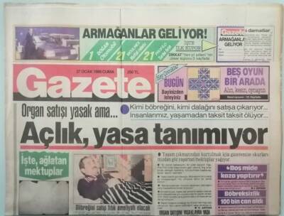 Gazete Gazetesi 27 Ocak 1989 Özal Üç Bakanlığı Parçalıyor -GZ37846 - 1