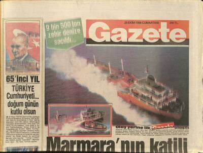 Gazete Gazetesi 29 Ekim 1988 - Marmaranın Katili GZ115749 - 1