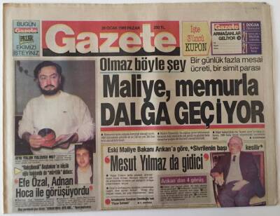 Gazete Gazetesi 29 Ocak 1989 - Maliye Memurla Dalga Geçiyor , Ünlü İşadamı Sakıp Sabancı Köşkünü Televizyon Çekimleri İçin Ücretsiz Açtı GZ18596 - 1
