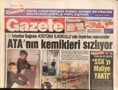 Gazete Gazetesi 4 Kasım 1988 - Irak Parasını Alıyor , Petrolü Göndermiyor . Tüpgaz Sıkıntısı Kapıda GZ116340 - 1