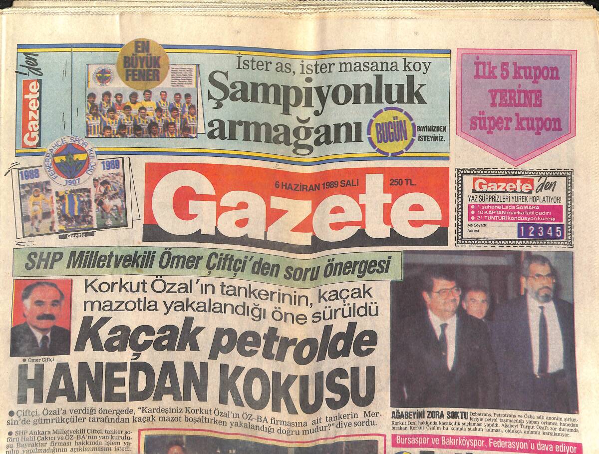 Gazete Gazetesi 6 Haziran 1989 - Fransız Sophie: Türk Testileri Türk Erkeklerinden De Güzelmiş - Sarı Kanarya Bülent Ersoy GZ151247 - 1