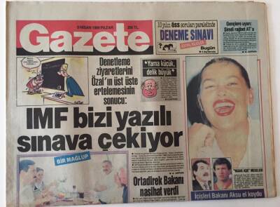Gazete Gazetesi 9 Nisan 1989 - IMF Bizi Yazılı Sınava Çekiyor GZ18599 - 1