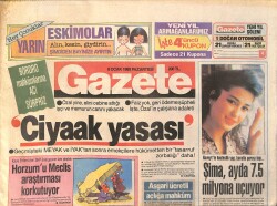 Gazete Gazetesi 9 Ocak 1989 - Aydan Şener İle Futbolcu Kocasının Huzursuz Günleri - Ve Yazar Filiz Akın GZ3382 - Gökçekoleksiyon