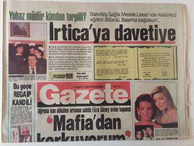 Gazete Gazetesi 9 Şubat 1989 - Levent Kırca Sırtını Halka Dayayıp , TRT Sansürünü Pes Ettirdi İpler Leventin Elinde GZ28262 - 1