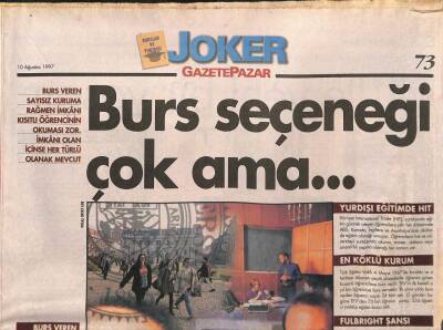 Gazete Gazetesi Joker Eki 10 Ağustos 1997 - AFS Programları , Barış Yolunda Adım GZ96295 - 1