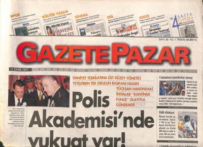 Gazete Pazar 12 Ekim 1997 - Bize Bir Başkan Lazım - Yeşilçamda Yeni-Eski Çatışması GZ95470 - 1