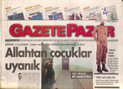 Gazete Pazar 21 Eylül 1997 - Artık İsviçreye Para Yatırmayın - Yabancıya Ucuz Türke Pahalı GZ95473 - 1