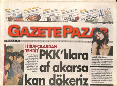 Gazete Pazar 24 Ağustos 1997 - Türkiyeden Biyolojik Kaçakçılık - Yeni Bir Siyasal Haritaya Doğru GZ95475 - 1