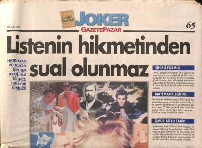 Gazete Pazar 28 Eylül 1997 - Adalet Korkunç Yaraları - Tarihin Karanlıkta Kalan Yaprakları GZ95481 - 1