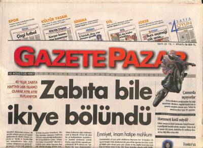 Gazete Pazar Gazetesi 10 Ağustos 1997 - Üçüncü Siberalem Kurultayı - Fosterın Başı Clintonla Dertte GZ96297 - 1
