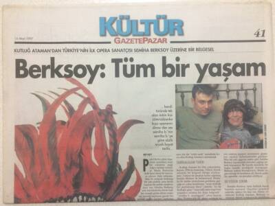 Gazete Pazar Gazetesi Kültür Eki 16 Mart 1997 - Berksoy Tüm Bir Yaşam GZ50448 - 1
