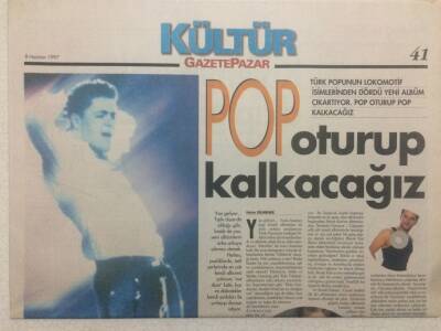 Gazete Pazar Gazetesi Kültür Eki 8 Haziran 1997 - Pop Oturup Kalkacağız GZ50475 - 1