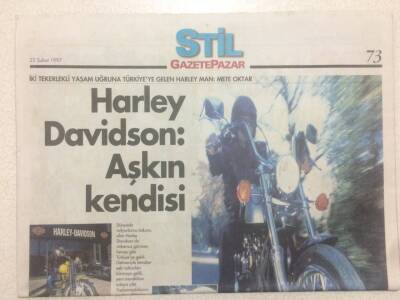 Gazete Pazar Gazetesi Stil Eki 23 Şubat 1997 - Harley DavidsonAşkın Kendisi GZ50442 - 1