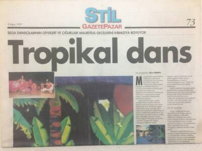 Gazete Pazar Gazetesi Stil Eki 9 Mart 1997 - Tropikal Dans GZ50439 - 1