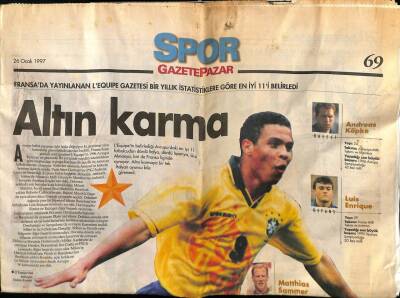 Gazete Pazar Spor Eki 26 Ocak 1997 - Altın Karma GZ78301 - 1