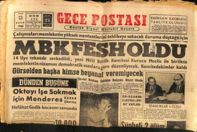Gece Postası Gazetesi 13 Kasım 1960 - Emirganda Sinemaları Bit Kapladı - MBK Fesh Oldu GZ117325 - 1