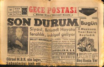 Gece Postası Gazetesi 14 Kasım 1960 - Balmumcudan Kimler Tahliye Olundular ? GZ117326 - 1