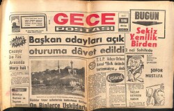 Gece Postası Gazetesi 15 Ekim 1963 - Başkan Adayları Açık Oturuma Davet Edildi GZ103808 - 2