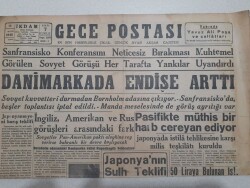 Gece Postası Gazetesi 18 Mayıs 1945 - Japonyanın Sulh Teklifi GZ71568 - 2