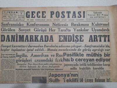 Gece Postası Gazetesi 18 Mayıs 1945 - Japonyanın Sulh Teklifi GZ71568 - 1