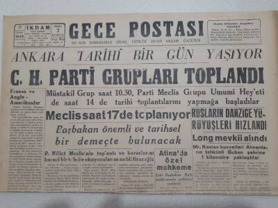 Gece Postası Gazetesi 23 Şubat 1945 - Arabistanda Tütün Yasağı GZ71546 - 2
