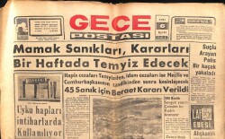 Gece Postası Gazetesi 25 Kasım 1963 - Polis Büyük Bir Suikast Teşkilatının İzi Üzerinde GZ103806 - 1