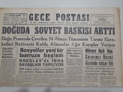 Gece Postası Gazetesi 26 Şubat 1945 - Sovyetler Yeni Bir Taarruza Başladı GZ71542 - 1