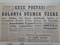 Gece Postası Gazetesi 27 Şubat 1945 - Kolonya Düşmek Üzere GZ71538 - 2
