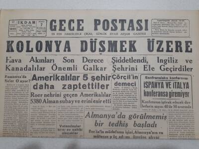 Gece Postası Gazetesi 27 Şubat 1945 - Kolonya Düşmek Üzere GZ71538 - 1