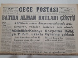 Gece Postası Gazetesi 28 Şubat 1945 - Batıda Alman Hatları Çöktü GZ71540 - 2