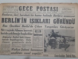Gece Postası Gazetesi 3 Şubat 1945 - Ruslar İçin Berlinin Işıkları Göründü GZ71550 - 2