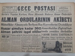 Gece Postası Gazetesi 4 Şubat 1945 - Ruslar 360 Alman Şehrini İşgal Ettiler GZ71551 - 2