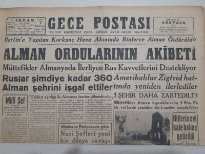 Gece Postası Gazetesi 4 Şubat 1945 - Ruslar 360 Alman Şehrini İşgal Ettiler GZ71551 - 2
