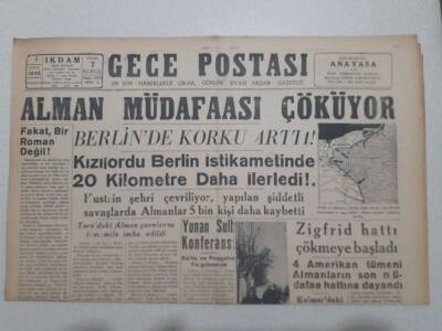 Gece Postası Gazetesi 5 Şubat 1945 - Berlinde Korku Arttı GZ71554 - 2