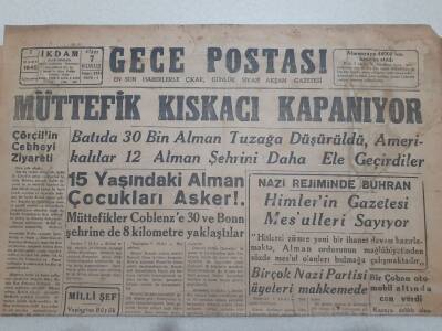 Gece Postası Gazetesi 7 Mart 1945 - 15 Yaşındaki Alman Çocukları Asker GZ71534 - 2