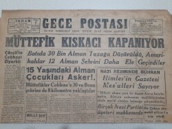 Gece Postası Gazetesi 7 Mart 1945 - 15 Yaşındaki Alman Çocukları Asker GZ71534 - 1