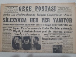 Gece Postası Gazetesi 8 Şubat 1945 - Define Arayıcılar Gittikçe Çoğalıyor GZ71556 - 1