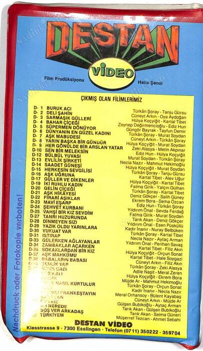 Gecenin Sonu – Tarık Akan, Çiğdem Tunç, Ahmet Mekin (VHS) – Destan Video Almanya Baskı (İkinci El) DVD2774 - 2