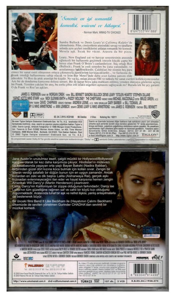 Gelinim Olur Musun? Çalınmış Kalpler 2 Adet VCD Film VCD225 - 2